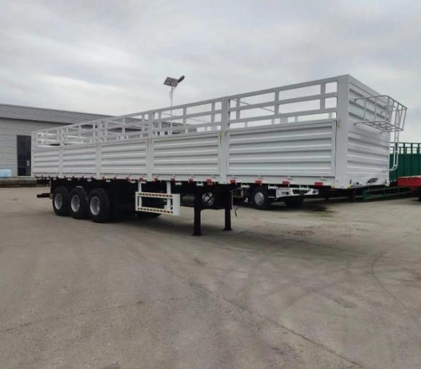 High Side Wall Stake Style Animal Transport Fence Cargo Semi Trailer With Air Suspension