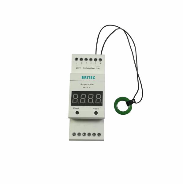BR-SC02M SPD Lightning Surge Protector Electric Protection Devices Counter Surge Arrestor  lighting strike counter device Surge Arrester