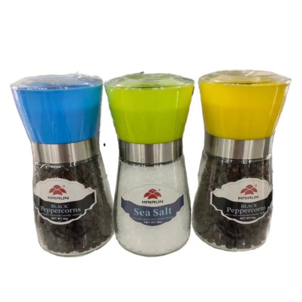 Adjustable Glass Grinder Salt And Pepper Refillable Grinders CUstomized grinder