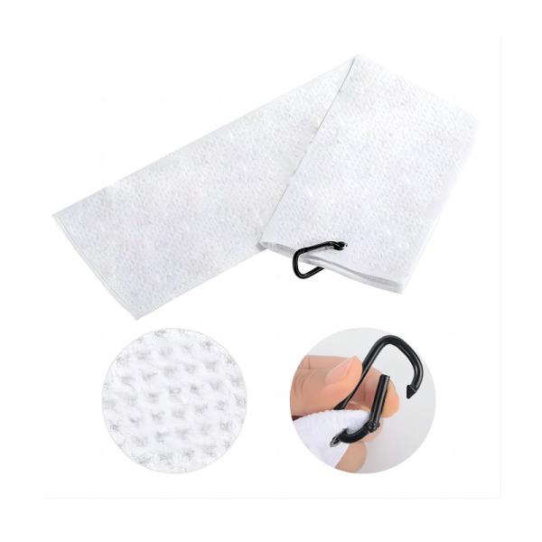 Toalha de golfe Waffle de microfibra com logotipo bordado aceita OEM ODM