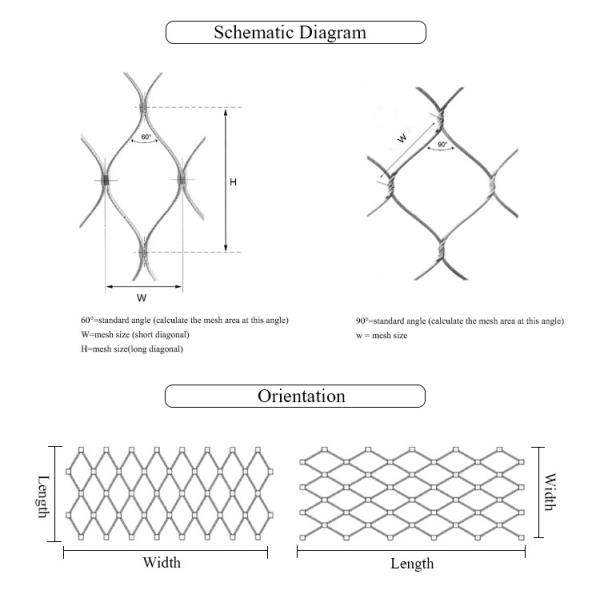 304 316 stainless steel rope safety wire mesh