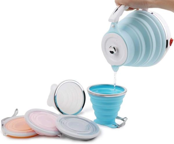 Folding Portable Travel Collapsible Electric Kettle for Coffee Tea Fast Boiling 600ml