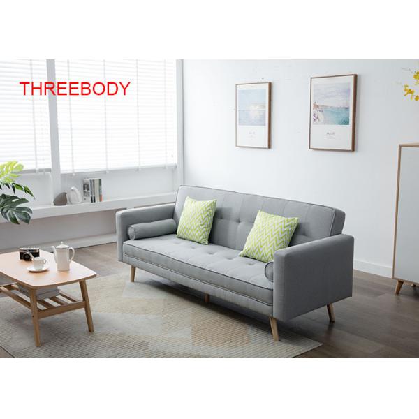 Light Grey Modern Bedroom Furniture Armless Burlap Fabric Living Room Sofa