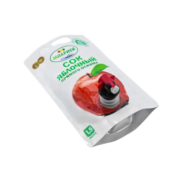 Eco Friendly Materials Apple Juice Packaging Pouch Innovative Custom Design
