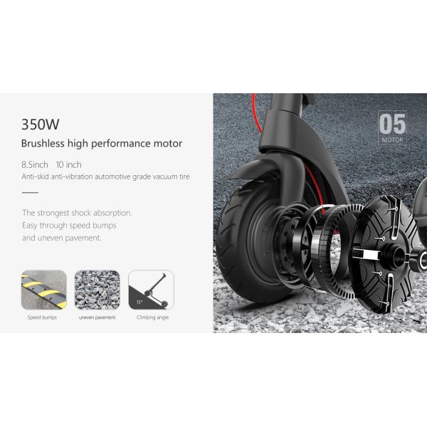 Livraison d'entrepôt UE/États-Unis 350W X8 Scooter électrique pliable 10 pouces 10Ah Scooters électriques pour la connectivité Bluetooth