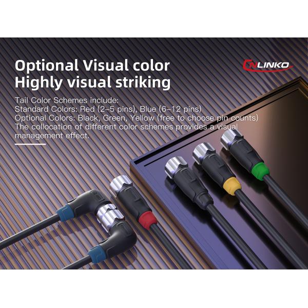 Cnlinko M12 ip68 male female 2 3 4 5 8 pin  aviation circular plug led power  industrial waterproof cable wire connector