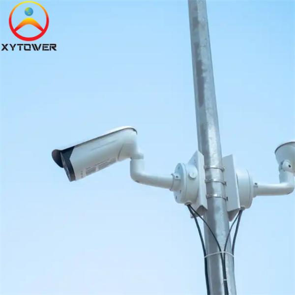 China Factory Wholesale Galvanized Steel Circular CCTV PTZ Camera Monitoring Pole