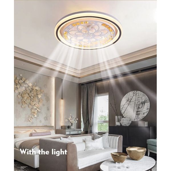 Restaurant Nordic Living Room Bedroom Ceiling Light 220V 110V Led Electric Fan Light (WH-CLL-68)