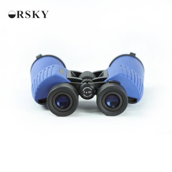 Waterproof 24mm Eye Relief Binoculars Wide View / Blue 7x50 Bird Watching Binoculars