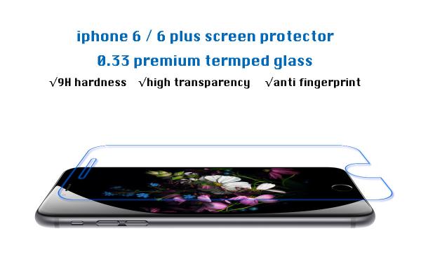 iPhone 6/6 plus 0.33 mm premium tempered glass screen protector 9H high transparency