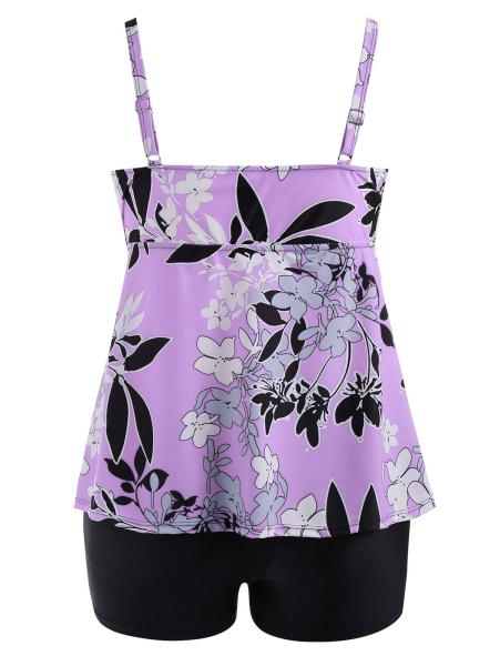 2018 New Plus Size One piece Swimsuit Floral Print Swimsuit Women Push up with