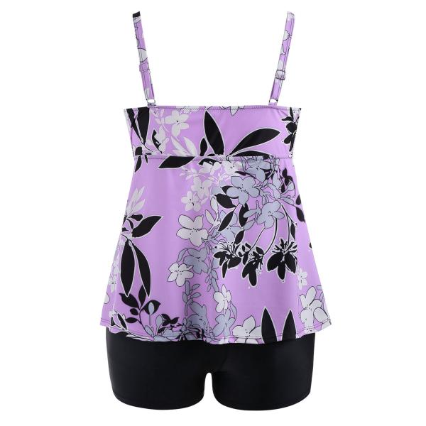 2018 New Plus Size One piece Swimsuit Floral Print Swimsuit Women Push up with