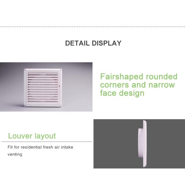 Ventilation Plastic Cover Air Vent Louver Cover With Mesh