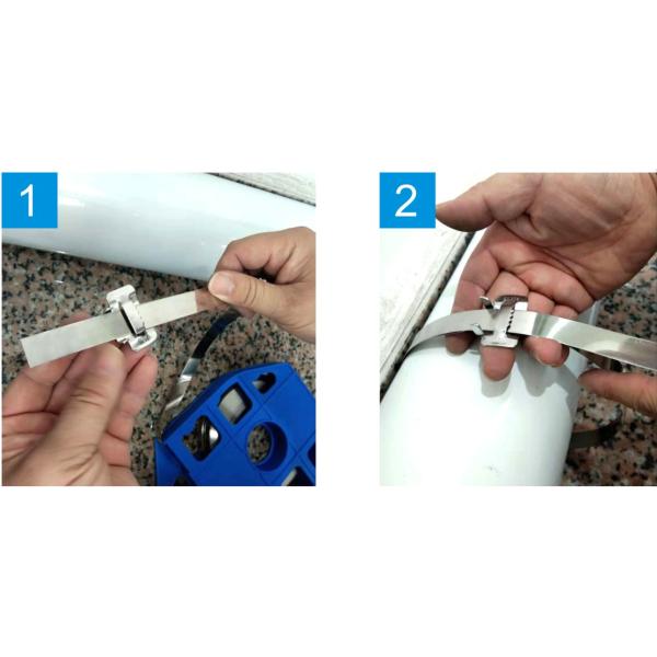 SS304 Ear Lock Stainless Steel Banding Buckles 1/4 3/4