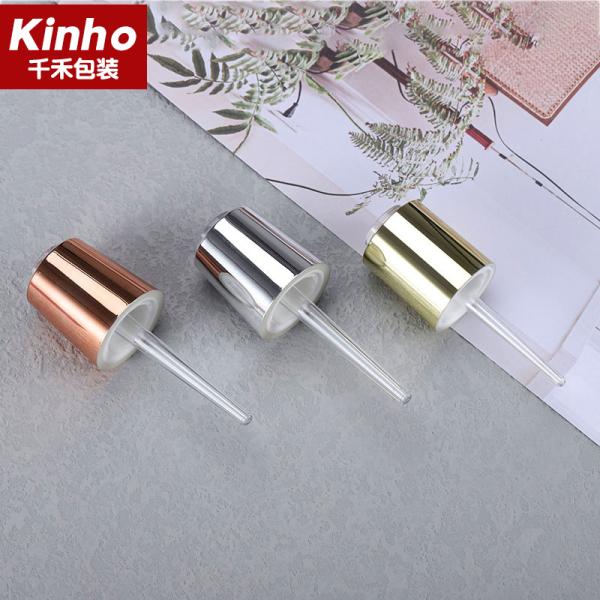 Rose Gold Essential Oil Dropper Cap Subuliform Conical Flask Serum Glass Bottle 20mm Cosmetic Plastic ABS UV Coating