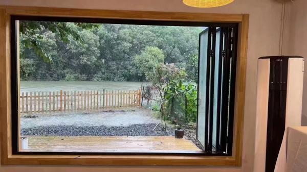folding window aluminum balcony vertucal
