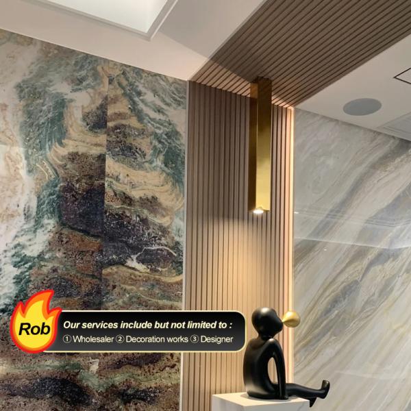 Современная высокоблестящая мраморная плита панель роскошный стенный декор Бамбуковая кристаллическая доска