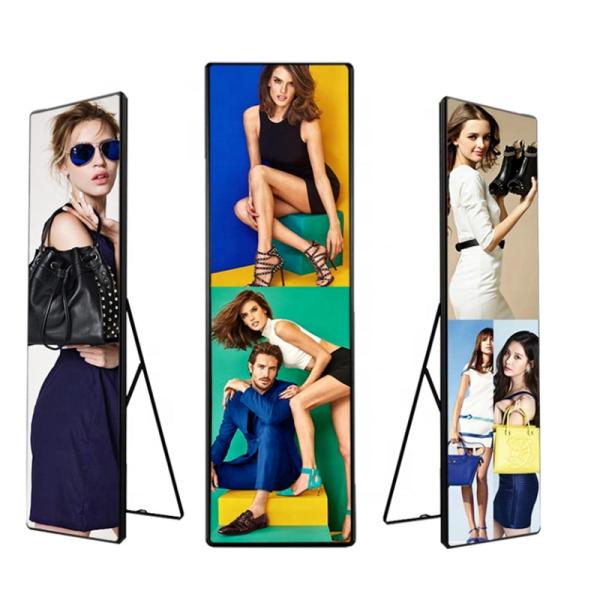 5000nits Indoor Led Poster Display P2.5 P2 P3 USB 4G Smart Control Frontage