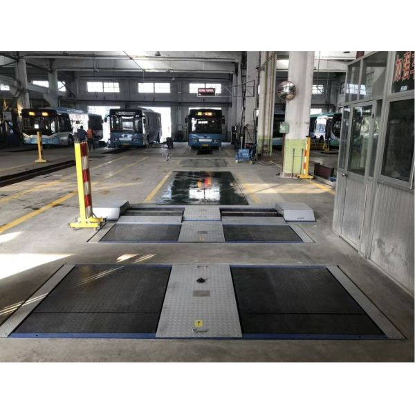 Cartesy truck test lane for repair shop Automobile Roller Brake Tester Forces With Axle Load dual plates side slip tester 10T capacity