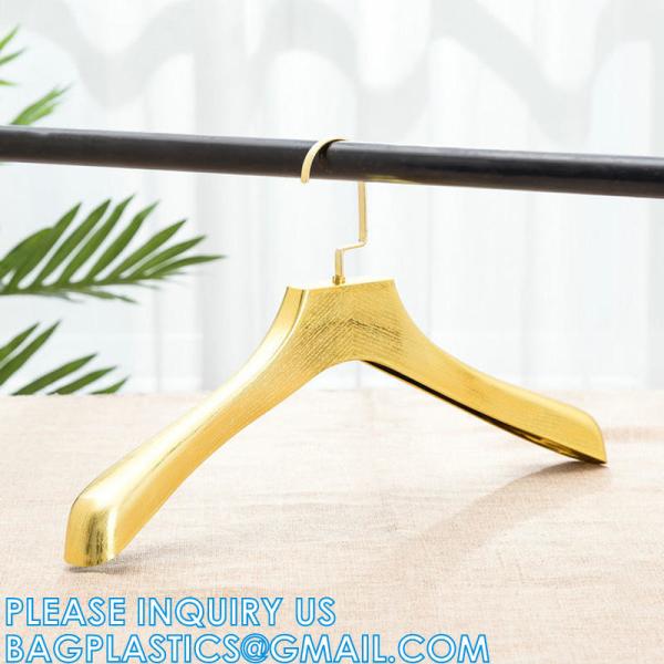 Boutique Plastic Hanger OEM Brand Fashion Adult Coat Garment Display Plastic Gold Hangers
