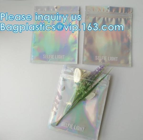 Laser Holographic Material Printed Heat Seal Aluminum Foil Packing Plastic Bag With k For Small Stuff 10g 5g