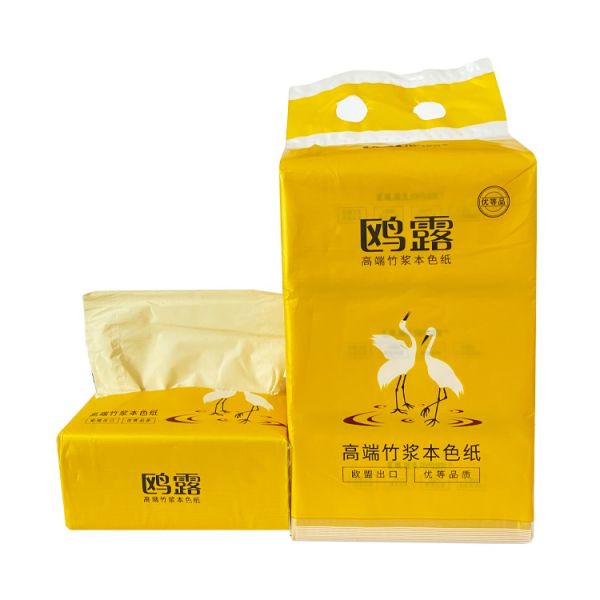 Facial Tissue Wholesale 100% Virgin Bamboo Pulp Custom Paper Tissue 2/3/4 Ply Strong Water Absorption OEM Available for Home Use