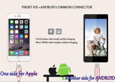 LM CABLE for  both Lighting and Micro USB devices ANDROID and  APPLE GK-LM01