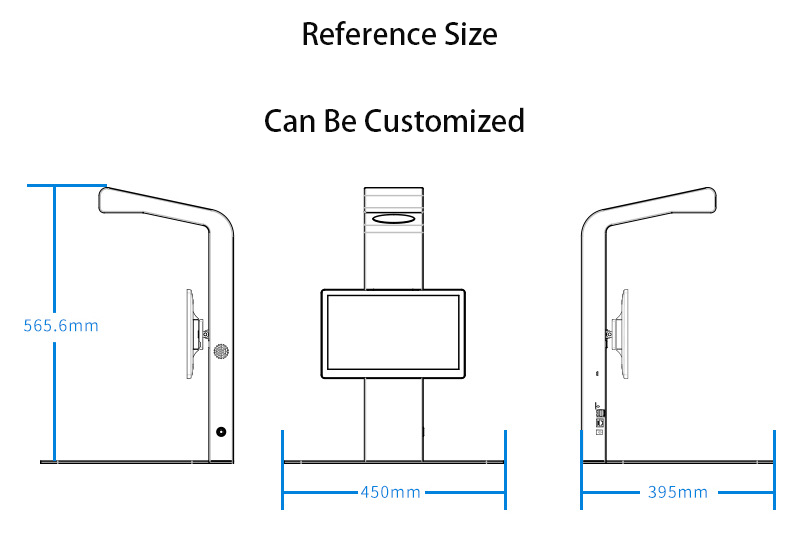 15.6 Inch Smart Dish Recognition Kiosk Intel 8MP Surveillance Camera Capacitive Touch Android Windows OS SDK Enabled Restaurant