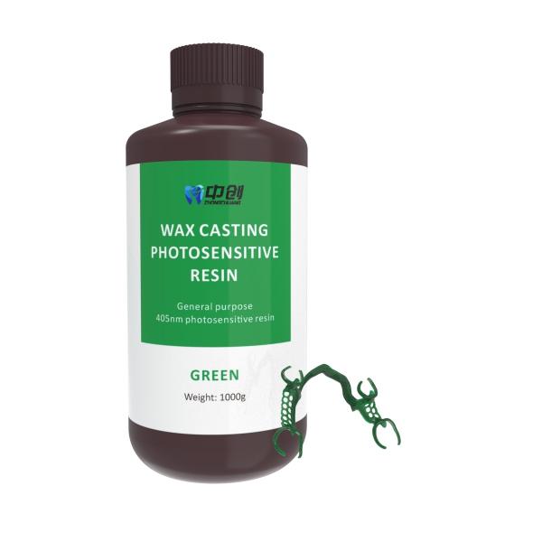 Таблица точности литья воском фоточувствительная смола зеленая 1 кг/бутылка