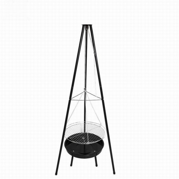 Adjustable Portable Backyard Cooking Stand for BBQ Rotisserie Tripod Outdoor Garden