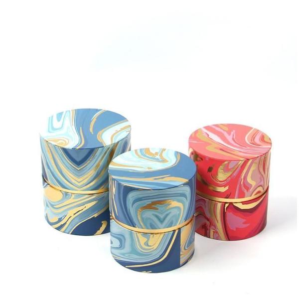 Lightweight Round Cardboard Gift Box Paper Cylinder Packaging For Cookies Chocolate Candies