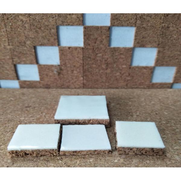 40x40x10mm Glass & Mirror Seperating Cork Pad with PVC Foam Backing