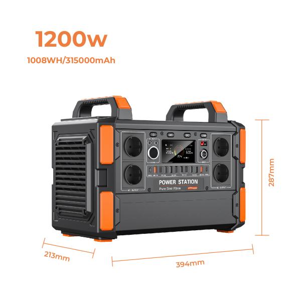 1008wh 1200W Portable Power Station Generator For Outdoor Indoor