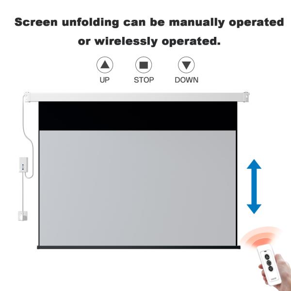 ALR Large Size Projector Screen 150 Inch Electric Motorized Projector Screen 4K