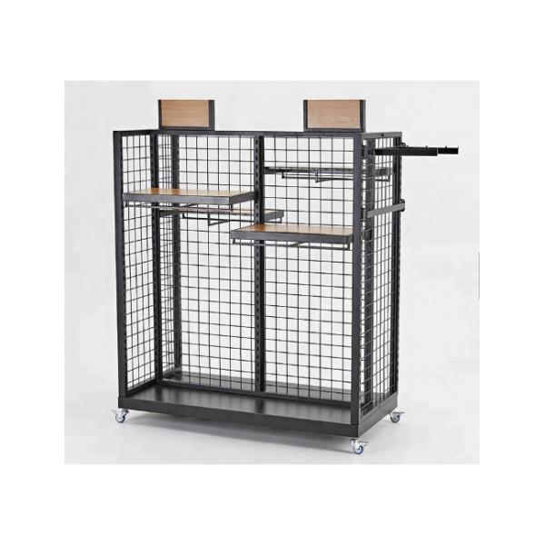 Customized Supermercado Rack Gondola Shelf with Double-sided Metallic Retail Display