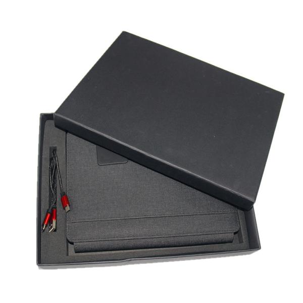 Перезаряжаемые кожаная беспроводная тетрадь банка силы, подарок Multiscene устан