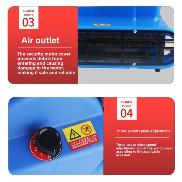 3200W Commercial High-Power Hot and Cold Air Dryer for Hotel, Carpet, and Floor Dehumidification