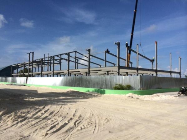 Estruturas de construção de aço de pintura para o pavilhão do esporte, construções de aço da oficina