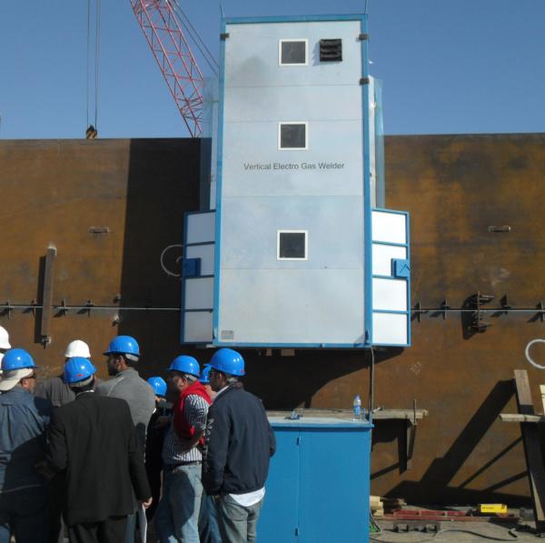 Customization Automatic Welding Machine for Tank Vertical Seam Welder in Blue Color