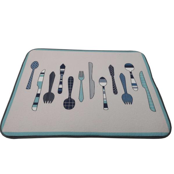 18x24in Polyester  Kitchen Counter  Dish Drying Mat