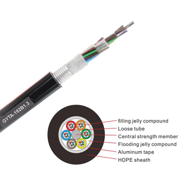 Stranded Loose Tube Light-Armored Fiber Optic Cable GYTA 24 Core