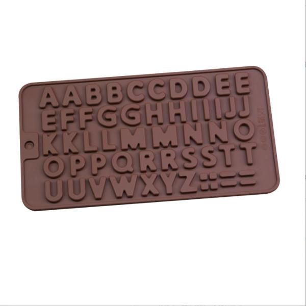 Alphabet Pattern Silicone Chocolate Molds Heat Insulation Waterproof