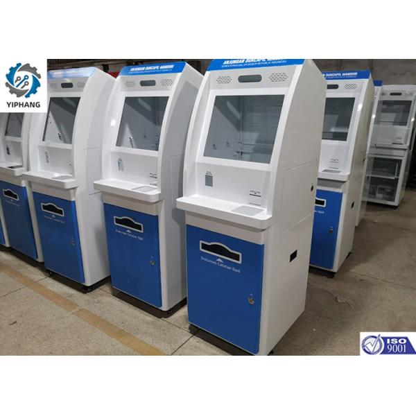 Touchscreen Bank Self Service Custom Kiosk Manufacturing Steel Body 60-458W