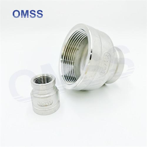 NPT BSP  Screwed Pipe Fittings 304 Stainless Steel Female 4x1 Reducing Socket