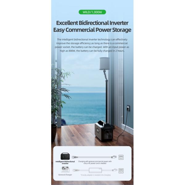 Электростанция Lifepo4 600W 1000W 2000W ODM MPPT OEM портативная