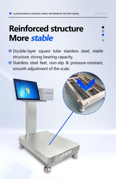 30cm * 40cm Table Size Simple Waterproof Intelligent Scale with Built-in Battery