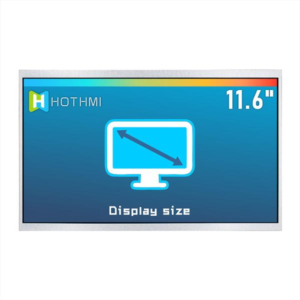 11.6 Inch IPS 1920x1080 Wide Temperature TFT Display eDP interface