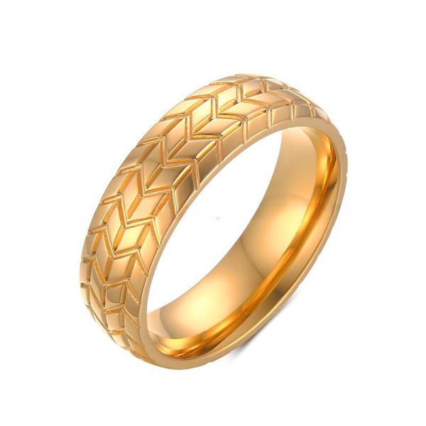 Cadeau de mariage pneu en acier inoxydable anneau revêtement 6mm pour le couple
