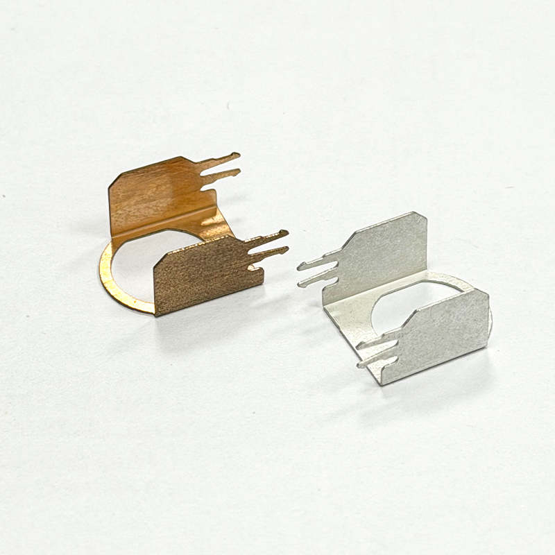 Custom Sheet Metal Fabrication Stamped Spring Contacts Matte Bright Tin Plated Phosphor Bronze Spring Clips