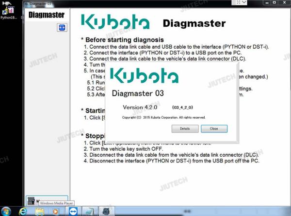 For KUBOTA DIAGNOSTIC KIT PYTHON Python interface Diagmaster KUBOTA Takeuchi Diagnostic